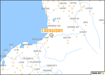 map of Caradioan