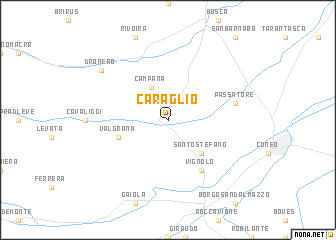 map of Caraglio