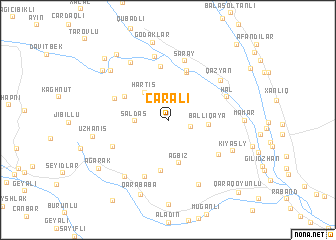 map of Çǝrǝli