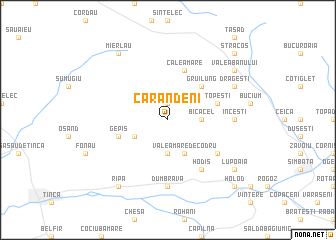 map of Cărăndeni