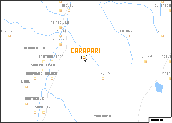 map of Carapari