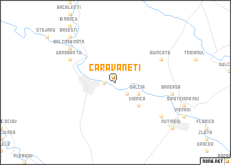 map of Caravaneţi