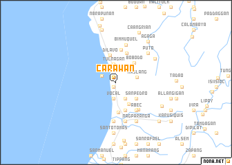 map of Carawan