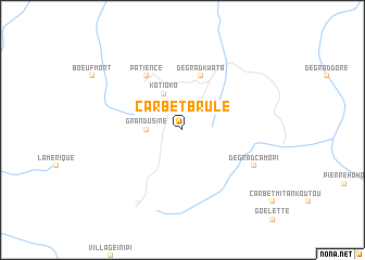 map of Carbet Brûlé