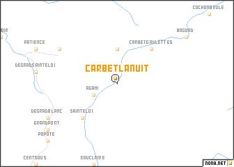 map of Carbet la Nuit