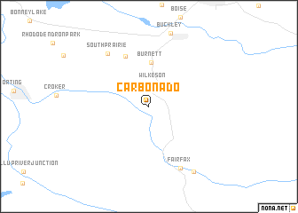 map of Carbonado