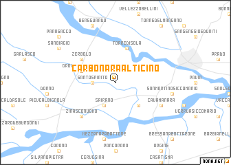 map of Carbonara al Ticino