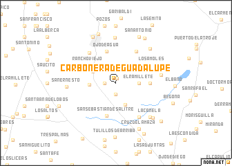 map of Carbonera de Guadalupe