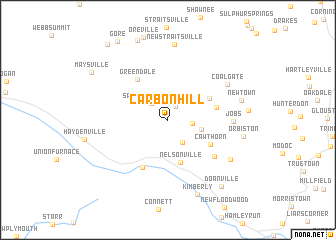 map of Carbon Hill