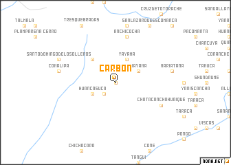 map of Carbón