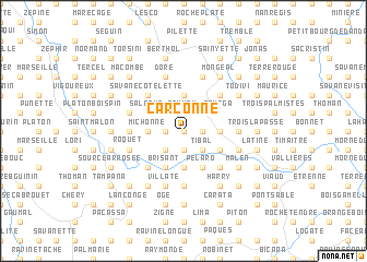 map of Carconne