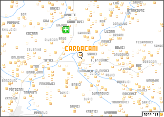 map of Čardačani