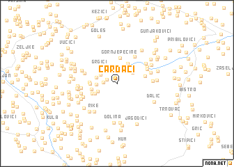 map of Čardaci