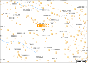 map of Čardaci