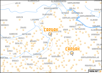 map of Čardak