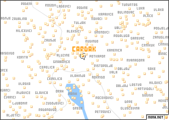 map of Čardak