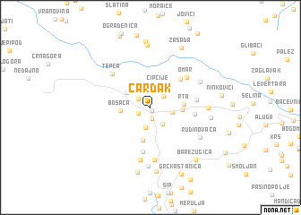 map of (( Čardak ))