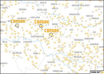 map of Čardak