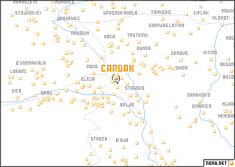 map of Čardak