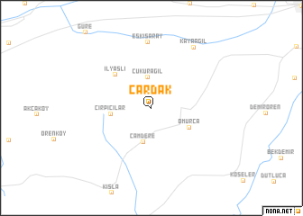 map of Çardak