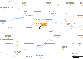 map of Çardak