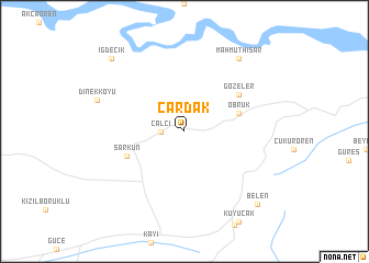 map of Çardak