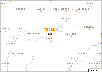 map of Çardak