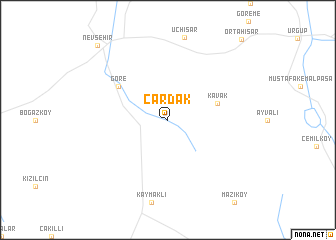 map of Çardak