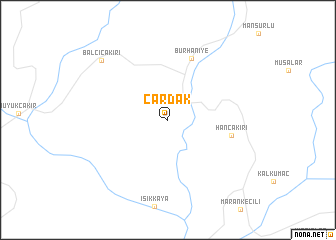 map of Çardak