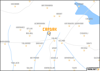 map of Çardak