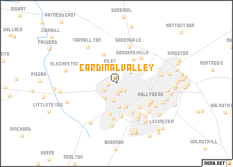map of Cardinal Valley
