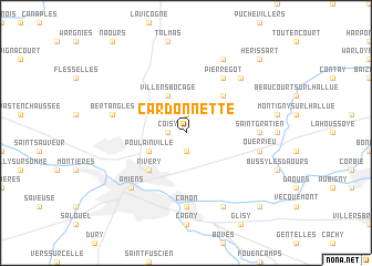 map of Cardonnette