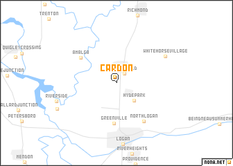 map of Cardon