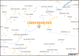 map of Care Free Acres