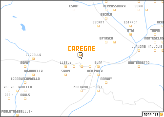 map of Caregné