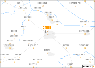 map of Carei