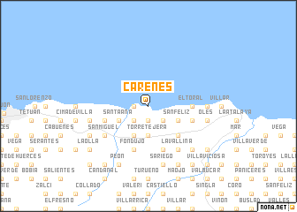 map of Careñes
