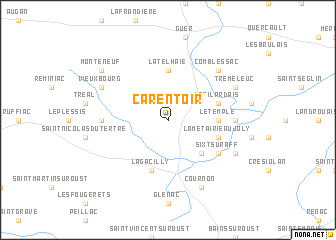 map of Carentoir