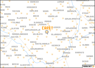 map of Čaret