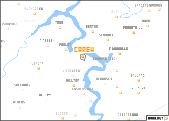 map of Carew