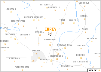 map of Carey