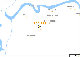 map of Caribén