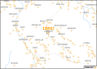 map of Carići