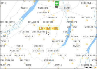 map of Carignano