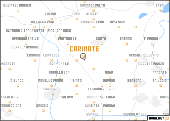 map of Carimate