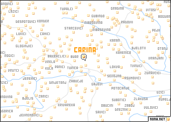 map of Čarina