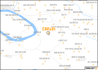 map of Cârjei