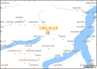 map of Carlazzo