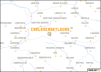 map of Carlencas-et-Levas