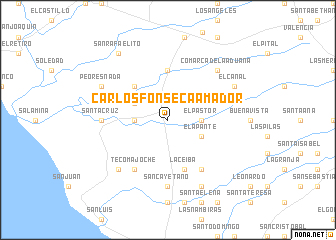 map of Carlos Fonseca Amador